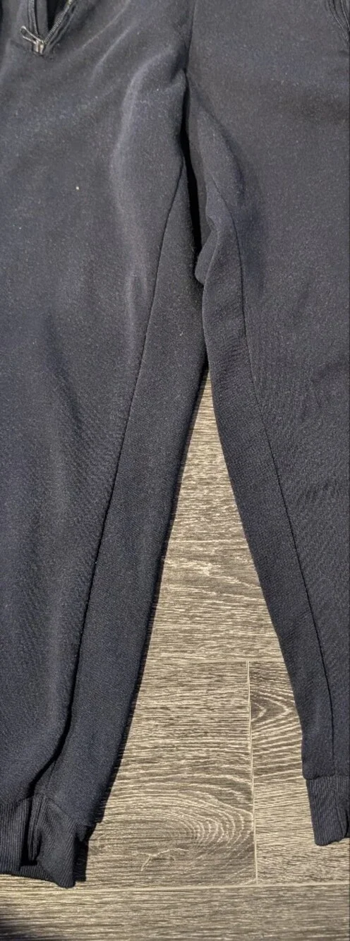 Navy Sweatpants with Yellow Accent